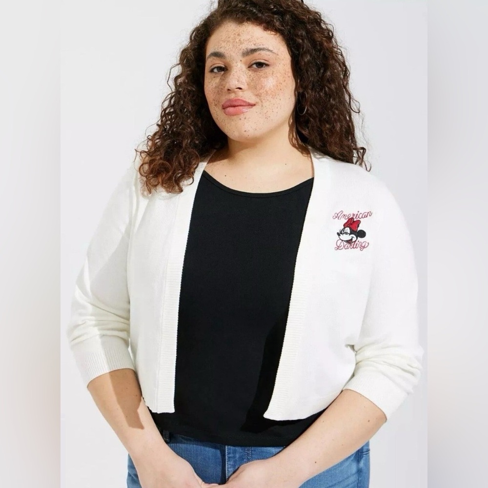 Torrid Disney Miss Americana White Cardigan 1X (14-16)